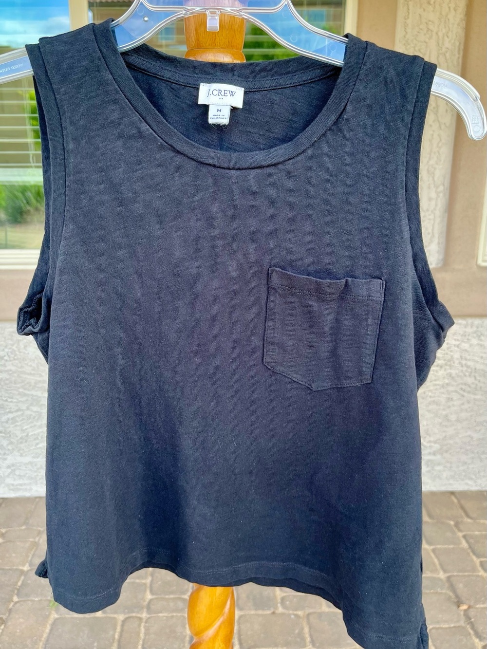 J. Crew Navy Sleeveless Pocket Tank 100% cotton